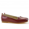 Damskie baleriny 662 lakierowane bordowe