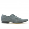 Eleganckie buty męskie 786 szary welur