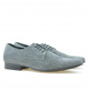 Eleganckie buty męskie 786 szary welur