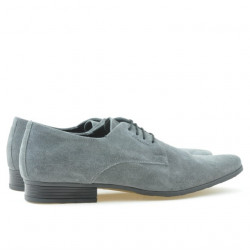 Eleganckie buty męskie 786 szary welur