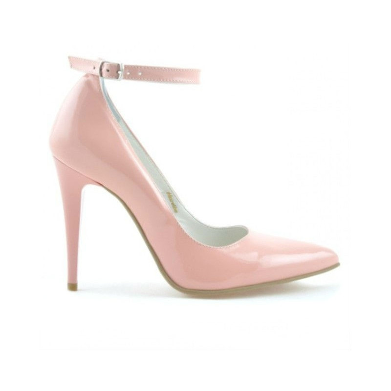 Eleganckie buty damskie 1247 różowy lakier