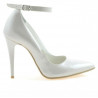 Eleganckie buty damskie 1247 lakierowane perłowy beż