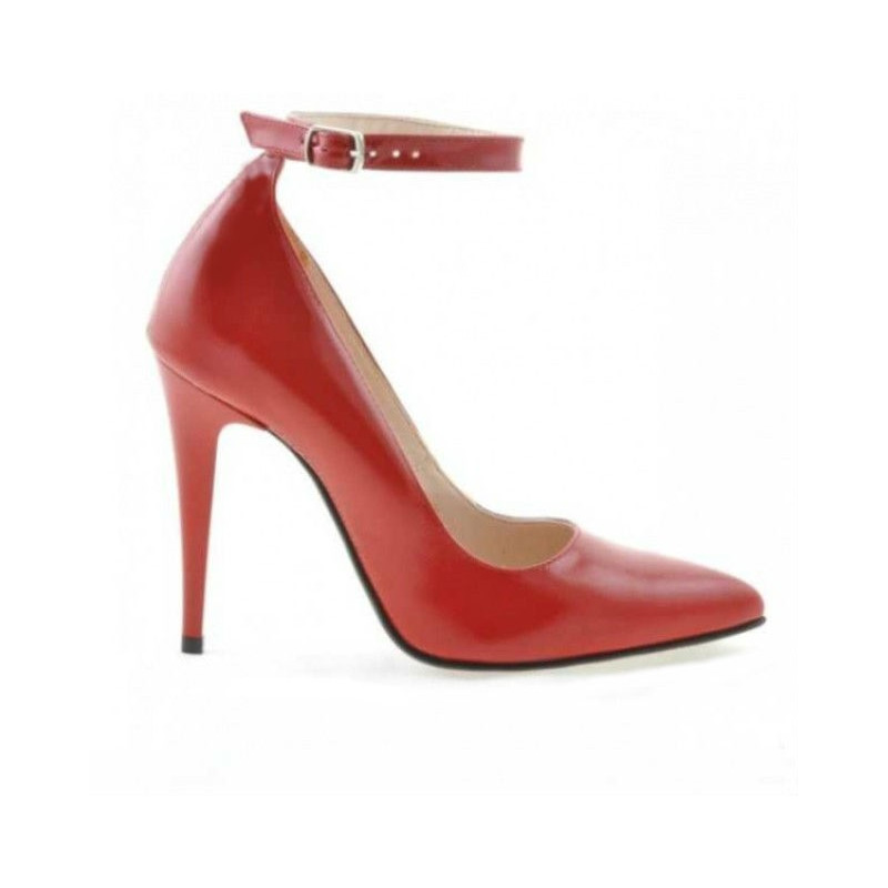Eleganckie buty damskie 1247 lakierowane czerwone