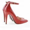 Eleganckie buty damskie 1247 lakierowane czerwone