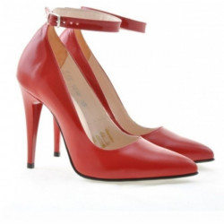 Eleganckie buty damskie 1247 lakierowane czerwone