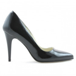 Eleganckie buty damskie 1246 czarny lakierowany satynowy