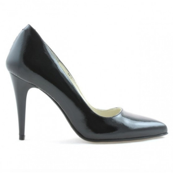 Eleganckie buty damskie 1246 czarny lakierowany satynowy