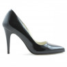 Eleganckie buty damskie 1246 czarny lakierowany satynowy
