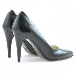 Eleganckie buty damskie 1246 czarny lakierowany satynowy