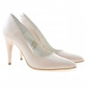 Damskie eleganckie buty 1246 lakierowane w kolorze kości słoniowej