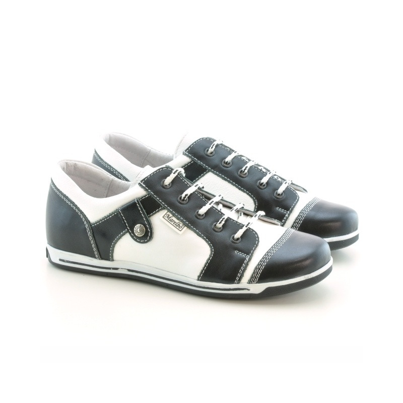 Damskie buty sportowe 143-1 czarne+białe
