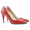 Eleganckie buty damskie 1246 lakierowane czerwone satynowe