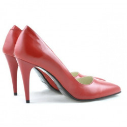 Eleganckie buty damskie 1246 lakierowane czerwone satynowe