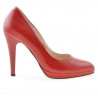 Eleganckie buty damskie 1233 lakier czerwony satynowy