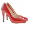 Eleganckie buty damskie 1233 lakier czerwony satynowy