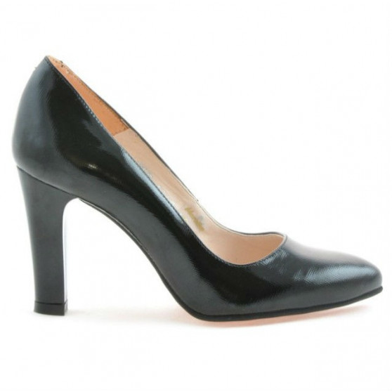 Eleganckie buty damskie 1243 lakierowane czarne satynowe