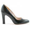 Eleganckie buty damskie 1243 lakierowane czarne satynowe