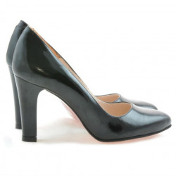Eleganckie buty damskie 1243 lakierowane czarne satynowe