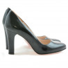 Eleganckie buty damskie 1243 lakierowane czarne satynowe