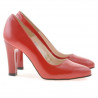 Eleganckie damskie buty 1243 czerwony lakier satynowy