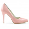 Eleganckie buty damskie 1244 lakierowane różowe