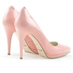 Eleganckie buty damskie 1244 lakierowane różowe