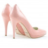 Eleganckie buty damskie 1244 lakierowane różowe