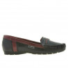 Damskie mokasyny 619 czarne+burgund