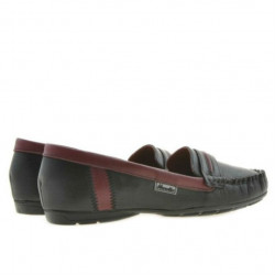 Damskie mokasyny 619 czarne+burgund