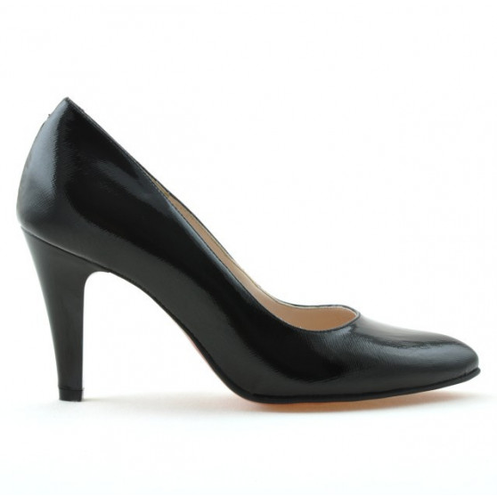 Eleganckie buty damskie 1234 lakierowane czarne satynowane
