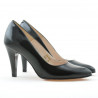 Eleganckie buty damskie 1234 lakierowane czarne satynowane