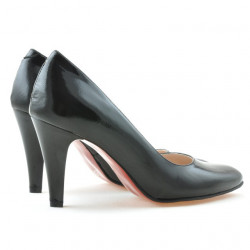 Eleganckie buty damskie 1234 lakierowane czarne satynowane