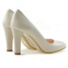Damskie eleganckie buty 1243 lakierowane kości słoniowej