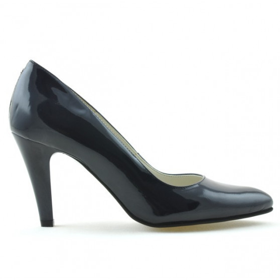 Eleganckie buty damskie 1234 lakierowane indygo