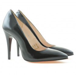 Eleganckie buty damskie 1241 czarny lakier satynowy