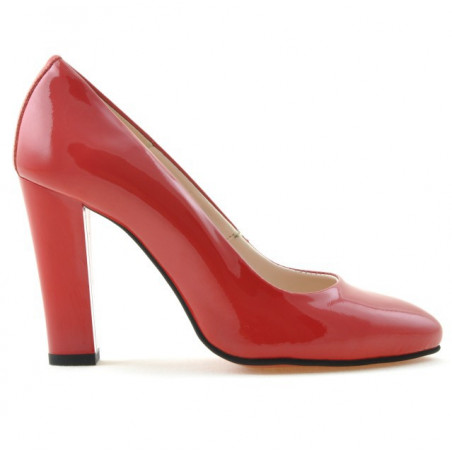 Eleganckie buty damskie 1214 lakierowane czerwone
