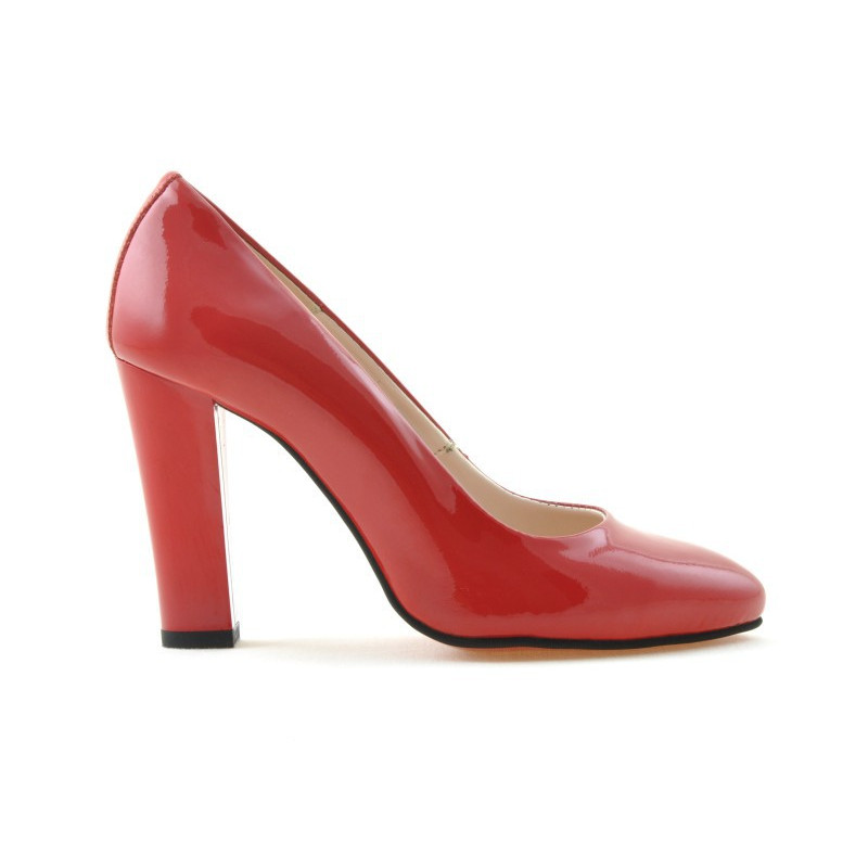 Eleganckie buty damskie 1214 lakierowane czerwone