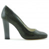 Eleganckie buty damskie 1214 croco zielone