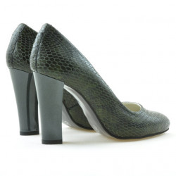 Eleganckie buty damskie 1214 croco zielone
