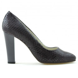 Damskie eleganckie buty 1214 croco fioletowy