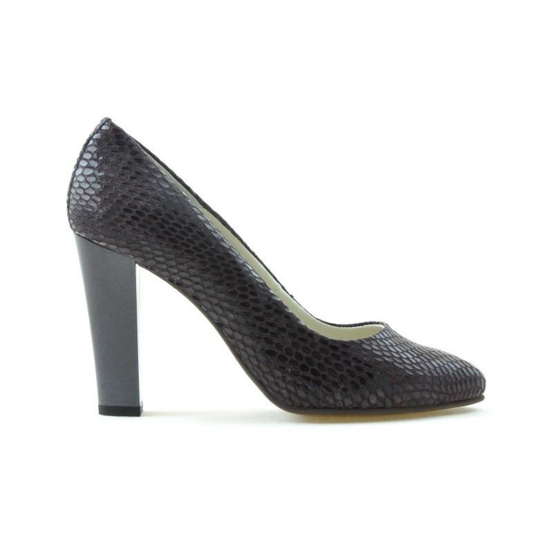 Damskie eleganckie buty 1214 croco fioletowy