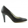 Eleganckie buty damskie 1234 croco brązowy