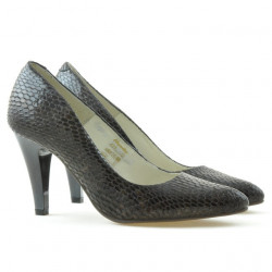 Eleganckie buty damskie 1234 croco brązowy
