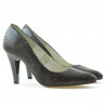 Eleganckie buty damskie 1234 croco brązowy