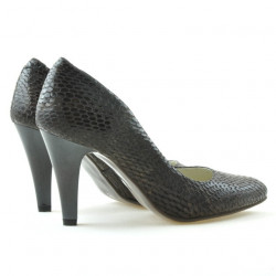 Eleganckie buty damskie 1234 croco brązowy
