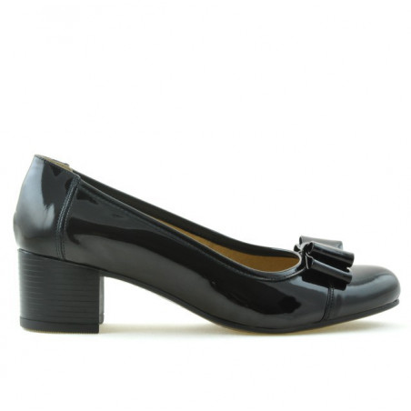 Damskie pantofi casual / eleganckie 636 lakierowane czarne
