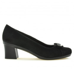 Damskie buty casualowe / eleganckie 628 czarne zamszowe