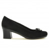 Damskie buty casualowe / eleganckie 628 czarne zamszowe