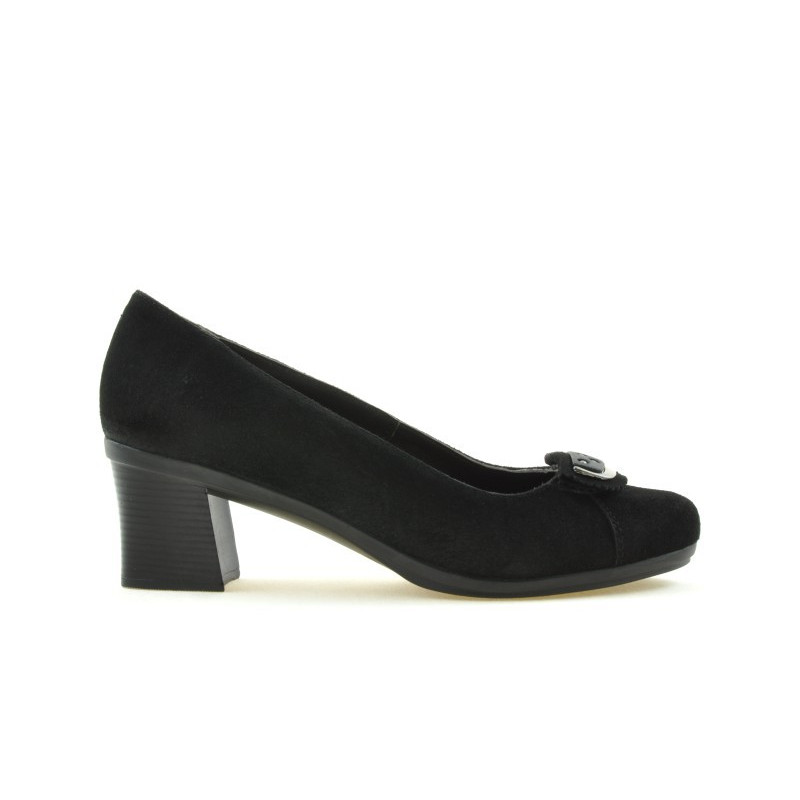 Damskie buty casualowe / eleganckie 628 czarne zamszowe