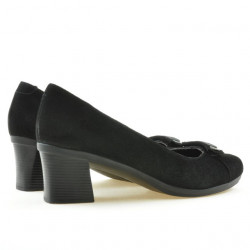Damskie buty casualowe / eleganckie 628 czarne zamszowe